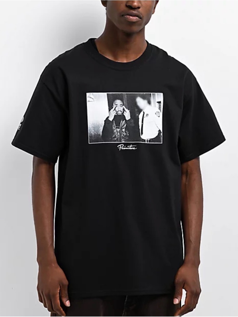 🌾 Primitive Black 2Pac Graphic Tee - Men's Crewneck Shirt